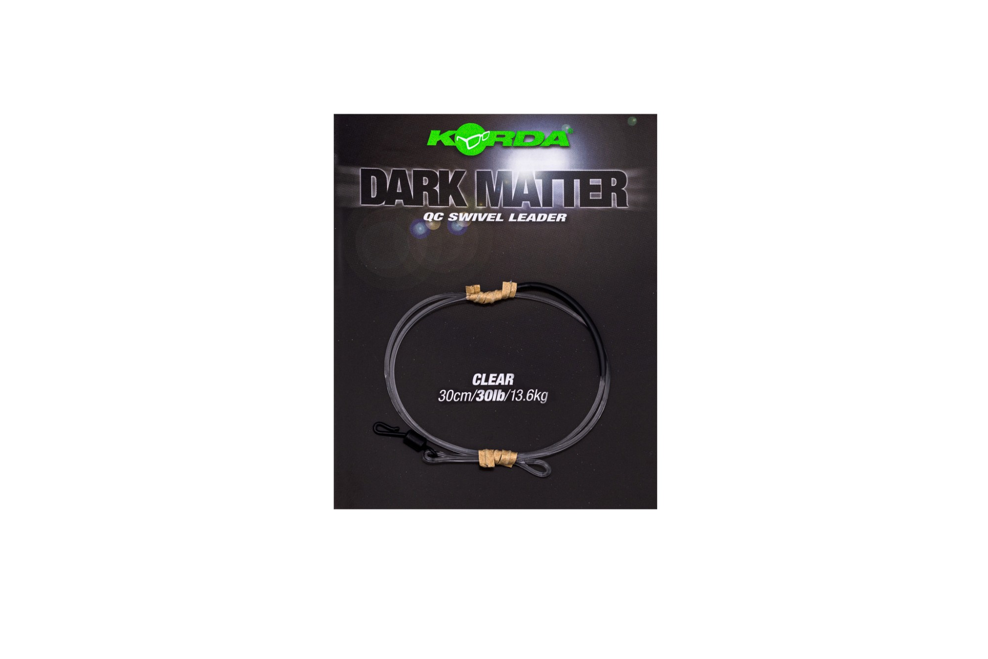 Dark Matter Leader QC Swivel Weed 30lb 30cm - Image 2