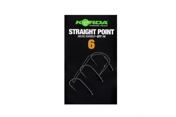 Korda Straight Point Hooks Barbed 4 5 6