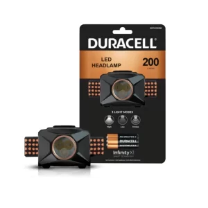 Duracell Led Headlamp 200 Lumens 3 Light Modes 3 AAA included